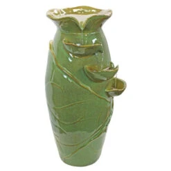 30" Ceramic Vine Jar Cascading Garden Fountain -Ornaments Store dotsc20ss11537 2 89595.1664901053