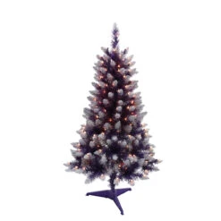 4’ Pre-Lit Fashion Purple Pine Artificial Christmas Tree - Clear Lights - 33400715