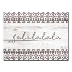 White And Gray Christmas Falala Wrapped Rectangular Wall Art Decor 16" X 20"