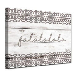White And Gray Christmas Falala Wrapped Rectangular Wall Art Decor 16" X 20" -Ornaments Store drhan vmtq137 gwc1620 3 59761.1588393474