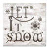 Brown And Gray "Let It Snow" Christmas Wrapped Square Wall Art Decor 30" X 30" -Ornaments Store drhan vmtq138 gwc3030 2 86852.1688221048