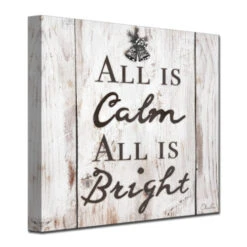 Brown And Gray Christmas Silent Night Wrapped Square Wall Art Decor 12" X 12" -Ornaments Store drhan vmtq139 gwc1212 3 14766.1588393500