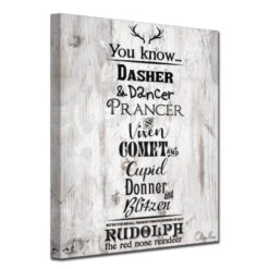 White And Black Christmas Reindeer List Wrapped Rectangular Wall Art Decor 16" X 12" 7 White And Black Christmas Reindeer List Wrapped Rectangular Wall Art Decor 16" X 12" -Ornaments Store drhan vmtq142 gwc1612 3 26382.1588393489