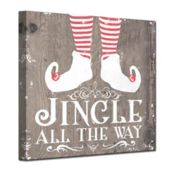 Brown And Red Christmas Jingle Wrapped Square Wall Art Decor 12" X 12" 7 Brown And Red Christmas Jingle Wrapped Square Wall Art Decor 12" X 12" -Ornaments Store drhan vmtq147 gwc1212 3 92151.1670489783