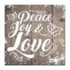 Brown And White Christmas Peace Joy Love Wrapped Square Wall Art Decor 20" X 20" -Ornaments Store drhan vmtq149 gwc2020 2 85611.1688221048