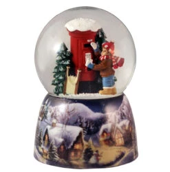 3" Boy By Mailbox Musical Snow Globe - 33473403