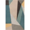 10' X 14' Contemporary Style Green And Gray Rectangular Area Throw Rug