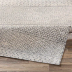 8.8' X 12.25' Contemporary Style Gray And Beige Rectangular Area Throw Rug -Ornaments Store dsur moc2306 810 5 47137.1588403696