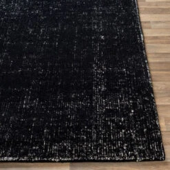 5' X 7.5' Solid Black Hand Tufted Rectangular Area Throw Rug -Ornaments Store dsur msn2303 576 4 86030.1664990319