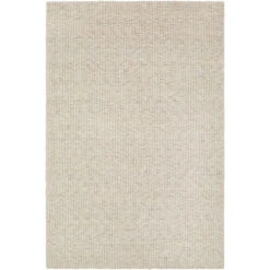 5' X 7'6" Beige And Gray Rectangular Hand Woven Wool Area Throw Rug -Ornaments Store dsur ner1001 576 1 45950.1665088990