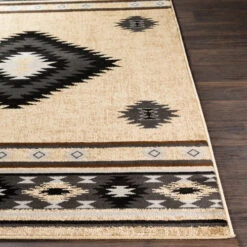 2.1' X 7.5' Ethnic Black And Brown Rectangular Area Throw Rug Runner -Ornaments Store dsur par1096 2276 5 58963.1663776144