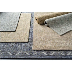 2' X 3' Floral Patterned Gray And Blue Rectangular Area Throw Rug 7 2' X 3' Floral Patterned Gray And Blue Rectangular Area Throw Rug -Ornaments Store dsur sby1002 23 3 15117.1588378650