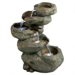 21.5" Illuminating River Five Basin Cascading Outdoor Garden Fountain 5 21.5" Illuminating River Five Basin Cascading Outdoor Garden Fountain -Ornaments Store dtosc20dw46054 2 04341.1587643980