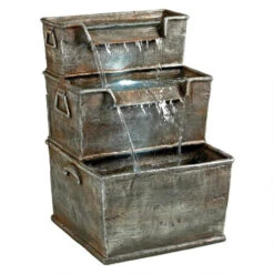 21.5" Saddle Mountain Three Level Cascading Garden Fountain
