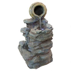 20.5" Spilling Jug Hand-Finished Cascading Outdoor Garden Fountain -Ornaments Store dtosc20dw73064 2 03389.1587643981