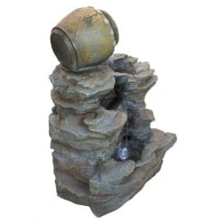 20.5" Spilling Jug Hand-Finished Cascading Outdoor Garden Fountain -Ornaments Store dtosc20dw73064 3 66883.1587643981