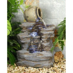20.5" Spilling Jug Hand-Finished Cascading Outdoor Garden Fountain -Ornaments Store dtosc20dw73064 4 61205.1587643981