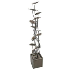 84" Bronze Floral Metal Tower Fountain -Ornaments Store dtosc20fu71592 1 52216.1587644068