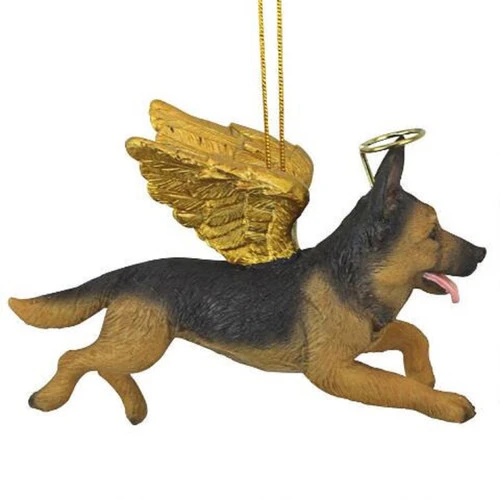 4" Flying German Shepherd Hand Painted Holiday Ornament 7 4" Flying German Shepherd Hand Painted Holiday Ornament - Image 5