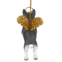 4" Flying Siberian Husky Dog Hand Painted Holiday Ornament -Ornaments Store dtosc20jh170720 4 22617.1670490060