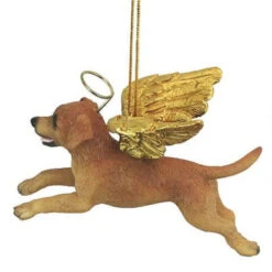 4" Flying Golden Retriever Puppy Hand Painted Holiday Ornament -Ornaments Store dtosc20jh170721 3 46677.1665433889