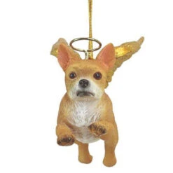 4" Flying Chihuahua Hand Painted Holiday Ornament -Ornaments Store dtosc20jh170723 2 20189.1665089290