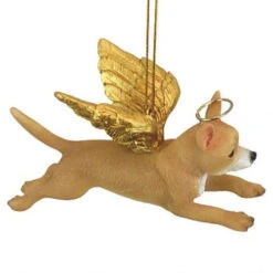 4" Flying Chihuahua Hand Painted Holiday Ornament -Ornaments Store dtosc20jh170723 3 09861.1665089290