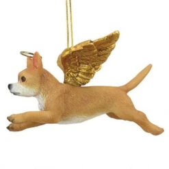 4" Flying Chihuahua Hand Painted Holiday Ornament -Ornaments Store dtosc20jh170723 5 93646.1665089290