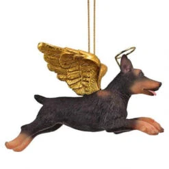 4" Flying Doberman Dog Hand Painted Holiday Ornament -Ornaments Store dtosc20jh170726 5 11120.1588357843