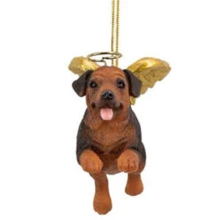 4" Flying Rottweiler Puppy Dog Hand Painted Holiday Ornament -Ornaments Store dtosc20jh170727 2 89495.1588362756