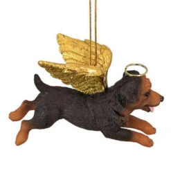 4" Flying Rottweiler Puppy Dog Hand Painted Holiday Ornament -Ornaments Store dtosc20jh170727 3 32745.1588362756