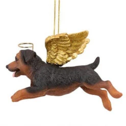 4" Flying Rottweiler Puppy Dog Hand Painted Holiday Ornament -Ornaments Store dtosc20jh170727 5 52640.1588362757