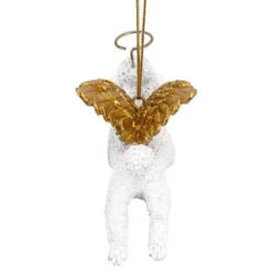 4" Flying Poodle Angle Hand Painted Holiday Ornament -Ornaments Store dtosc20jh170731 4 63421.1588355533