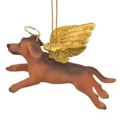4" Flying Dachshund Dog Hand Painted Holiday Ornament -Ornaments Store dtosc20jh170734 3 36342.1588362764