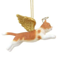 4" Flying Orange Cat Hand Painted Holiday Ornament -Ornaments Store dtosc20jh170738 5 62523.1670490067