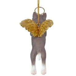4" Flying Gray Cat Hand Painted Holiday Ornament -Ornaments Store dtosc20jh170740 4 85139.1588362773