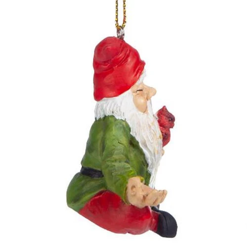 3" Meditating Gnome Hand Painted Holiday Ornament 5 3" Meditating Gnome Hand Painted Holiday Ornament - Image 3