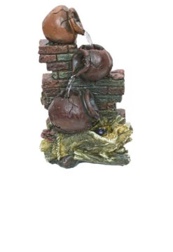 10" Lapiccolina Three Urns Illuminated Garden Fountain