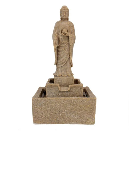 23.5" Buddha Meditative Cascading Illuminated Sculptural Garden Fountain 4 23.5" Buddha Meditative Cascading Illuminated Sculptural Garden Fountain - Image 2