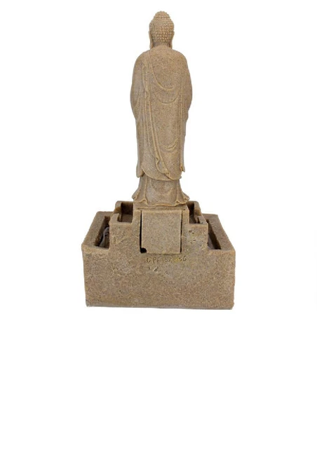 23.5" Buddha Meditative Cascading Illuminated Sculptural Garden Fountain 7 23.5" Buddha Meditative Cascading Illuminated Sculptural Garden Fountain - Image 5
