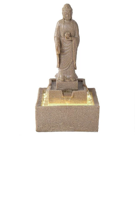 23.5" Buddha Meditative Cascading Illuminated Sculptural Garden Fountain 3 23.5" Buddha Meditative Cascading Illuminated Sculptural Garden Fountain