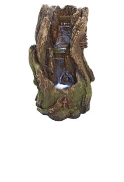 17" Unique Two Tiered Cascading Waterfall Illuminated Garden Fountain