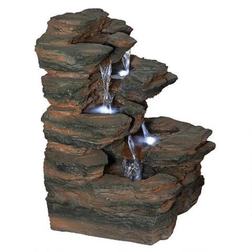 19" Ramrod Bluffs Hand Finished Illuminated Outdoor Garden Fountain 7 19" Ramrod Bluffs Hand Finished Illuminated Outdoor Garden Fountain - Image 5