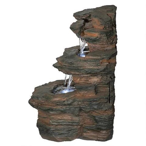 19" Ramrod Bluffs Hand Finished Illuminated Outdoor Garden Fountain 5 19" Ramrod Bluffs Hand Finished Illuminated Outdoor Garden Fountain - Image 3