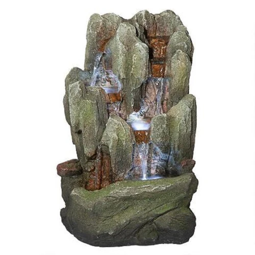 14" Lost Falls Hand Finished Illuminated Outdoor Garden Statue 3 14" Lost Falls Hand Finished Illuminated Outdoor Garden Statue