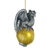 4" Gray And Gold Gothic Portal Dragon Christmas Ornament -Ornaments Store dtosc cl5541 1 51794.1587644723