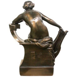 17.5" Bronze Traditional Sappho With Harp Tabletop Figurine -Ornaments Store dtosc eu14127 4 24586.1588402656