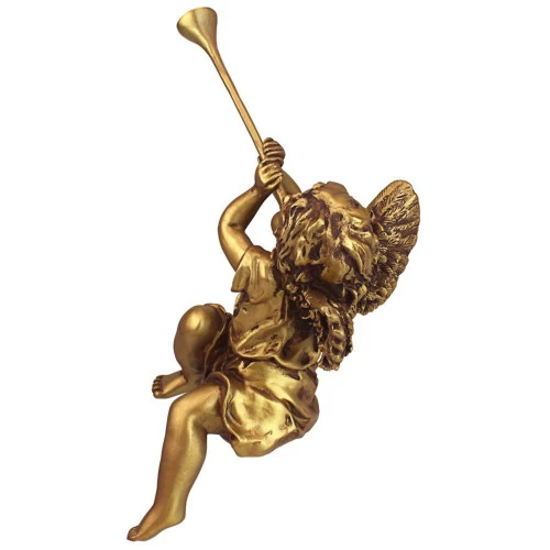 13.5" Angels Of St. Peters Square Trumpeting Cherub 8 13.5" Angels Of St. Peters Square Trumpeting Cherub - Image 6