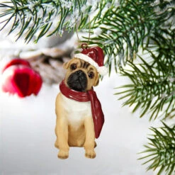 3.5" Beige Pug Dog Christmas Ornament -Ornaments Store dtosc jh576315 3 86463.1663514403