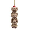 5" Brown And Red Elephant Hanging Christmas Ornament
